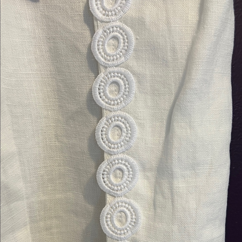 Lilly Pulitzer White Wide Leg Linen Pants - Picture 4 of 5
